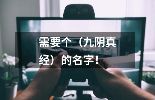 需要个(九阴真经)的名字!-第1张-游戏信息-龙启网