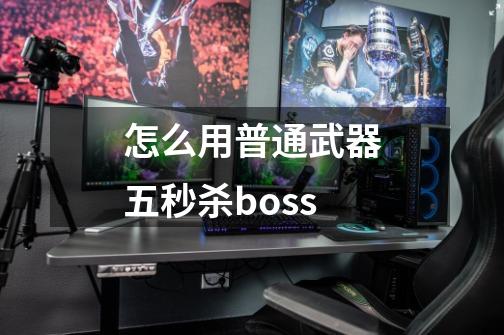 怎么用普通武器五秒杀boss-第1张-游戏信息-龙启网