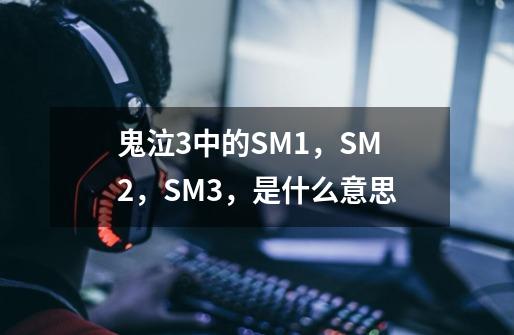 鬼泣3中的SM1，SM2，SM3，是什么意思-第1张-游戏信息-龙启网