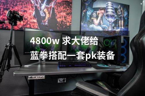 4800w 求大佬给蓝拳搭配一套pk装备-第1张-游戏信息-龙启网