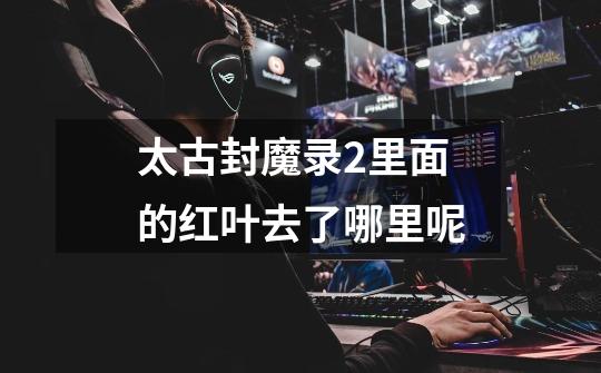 太古封魔录2里面的红叶去了哪里呢-第1张-游戏信息-龙启网