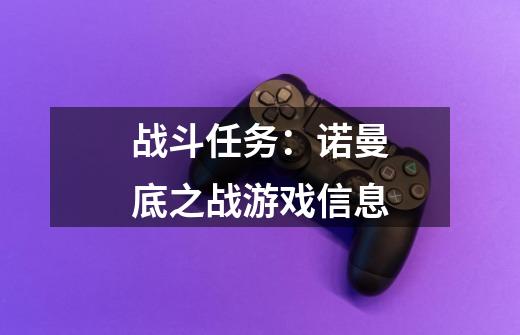 战斗任务:诺曼底之战游戏信息-第1张-游戏信息-龙启网