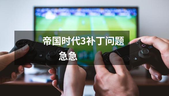 帝国时代3补丁问题        急急-第1张-游戏信息-龙启网
