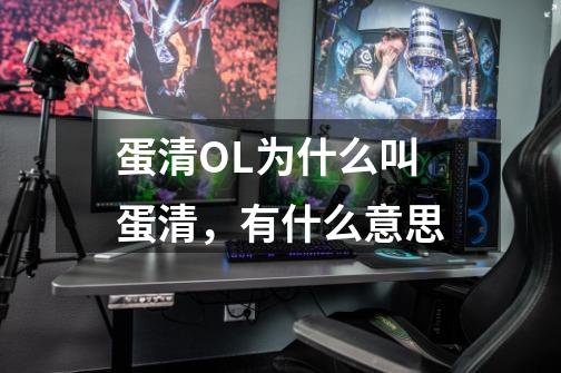 蛋清OL为什么叫蛋清,有什么意思-第1张-游戏信息-龙启网