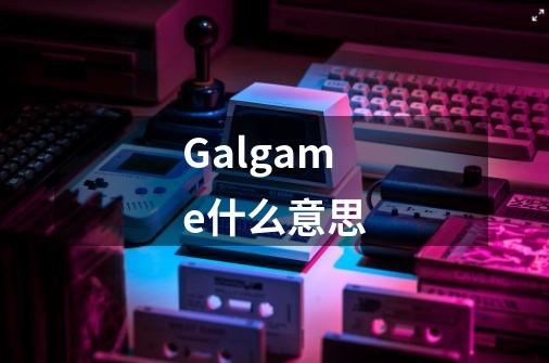 Galgame什么意思-第1张-游戏信息-龙启网