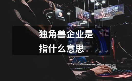 独角兽企业是指什么意思-第1张-游戏信息-龙启网