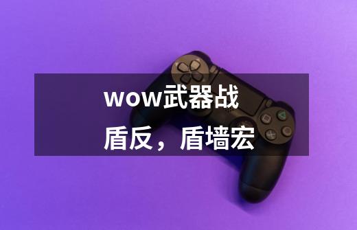 wow武器战盾反，盾墙宏-第1张-游戏信息-龙启网