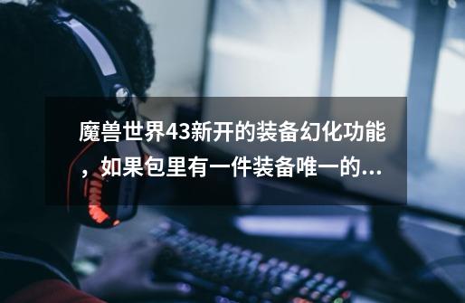 魔兽世界4.3新开的装备幻化功能，如果包里有一件装备唯一的武器可否将身上现有的主副手武器都幻化成这样-第1张-游戏信息-龙启网