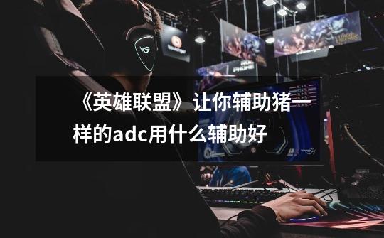 《英雄联盟》让你辅助猪一样的adc用什么辅助好-第1张-游戏信息-龙启网