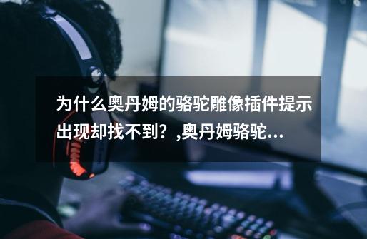 为什么奥丹姆的骆驼雕像插件提示出现却找不到?,奥丹姆骆驼雕像刷新位置-第1张-游戏信息-龙启网