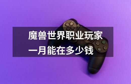 魔兽世界职业玩家一月能在多少钱-第1张-游戏信息-龙启网