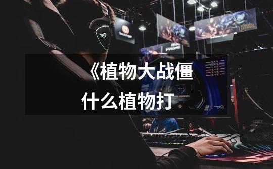 《植物大战僵什么植物打-第1张-游戏信息-龙启网