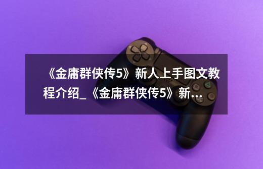 《金庸群侠传5》新人上手图文教程介绍_《金庸群侠传5》新人上手图文教程是什么-第1张-游戏信息-龙启网