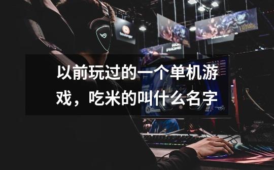 以前玩过的一个单机游戏，吃米的叫什么名字-第1张-游戏信息-龙启网