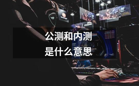 公测和内测 是什么意思-第1张-游戏信息-龙启网