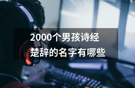 2000个男孩诗经楚辞的名字有哪些-第1张-游戏信息-龙启网