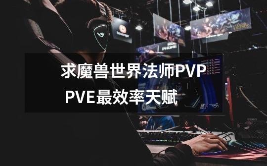 求魔兽世界法师PVP PVE最效率天赋-第1张-游戏信息-龙启网