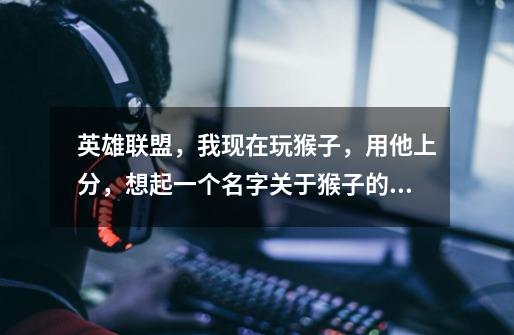 英雄联盟，我现在玩猴子，用他上分，想起一个名字关于猴子的，让人能知道你玩谁上分，比如，玩狮子狗取名-第1张-游戏信息-龙启网