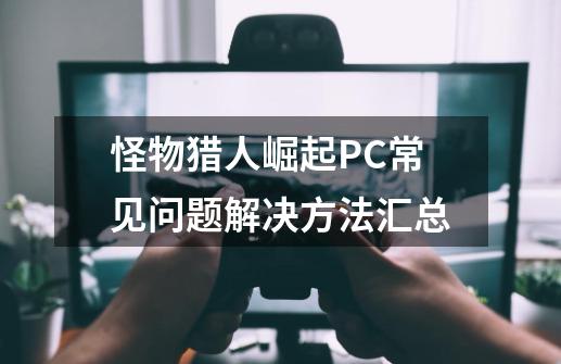 怪物猎人崛起PC常见问题解决方法汇总-第1张-游戏信息-龙启网