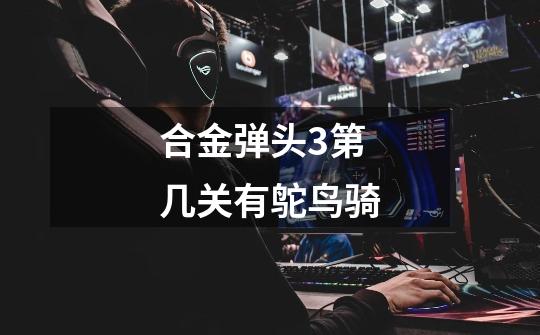 合金弹头3第几关有鸵鸟骑-第1张-游戏信息-龙启网