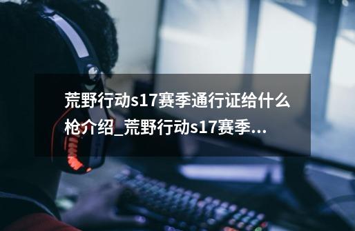 荒野行动s17赛季通行证给什么枪介绍_荒野行动s17赛季通行证给什么枪是什么-第1张-游戏信息-龙启网