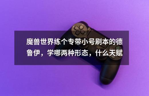 魔兽世界练个专带小号刷本的德鲁伊，学哪两种形态，什么天赋-第1张-游戏信息-龙启网