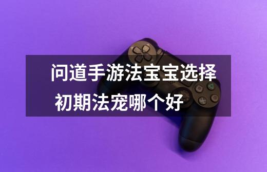 问道手游法宝宝选择 初期法宠哪个好-第1张-游戏信息-龙启网