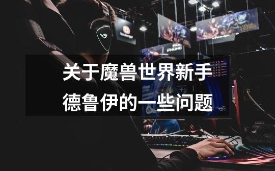 关于魔兽世界新手德鲁伊的一些问题-第1张-游戏信息-龙启网