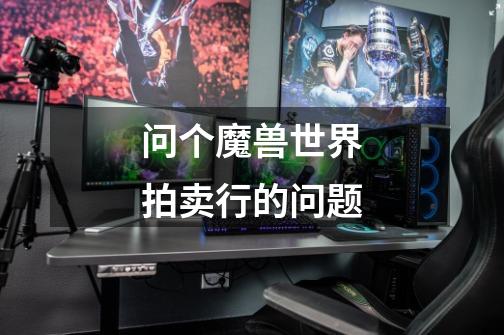 问个魔兽世界拍卖行的问题-第1张-游戏信息-龙启网