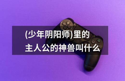 (少年阴阳师)里的主人公的神兽叫什么-第1张-游戏信息-龙启网