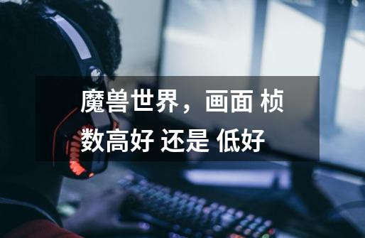 魔兽世界，画面 桢数高好 还是 低好-第1张-游戏信息-龙启网