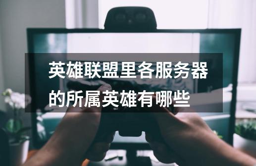 英雄联盟里各服务器的所属英雄有哪些-第1张-游戏信息-龙启网