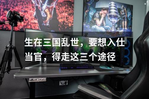 生在三国乱世,要想入仕当官,得走这三个途径-第1张-游戏信息-龙启网