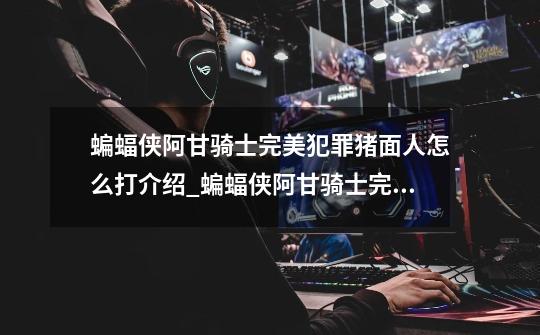 蝙蝠侠阿甘骑士完美犯罪猪面人怎么打介绍_蝙蝠侠阿甘骑士完美犯罪猪面人怎么打是什么-第1张-游戏信息-龙启网