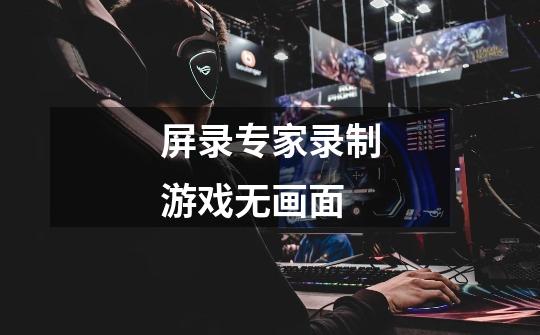 屏录专家录制游戏无画面-第1张-游戏信息-龙启网