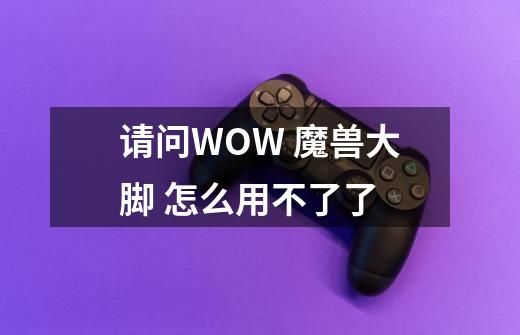 请问WOW 魔兽大脚 怎么用不了了-第1张-游戏信息-龙启网