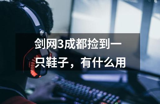剑网3成都捡到一只鞋子，有什么用-第1张-游戏信息-龙启网