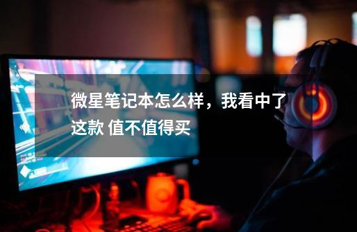 微星笔记本怎么样,我看中了这款 值不值得买-第1张-游戏信息-龙启网