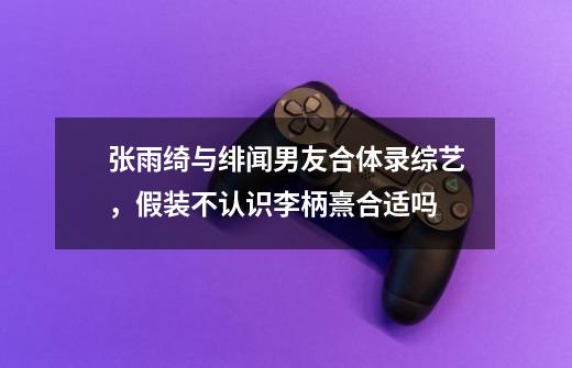 张雨绮与绯闻男友合体录综艺,假装不认识李柄熹合适吗-第1张-游戏信息-龙启网