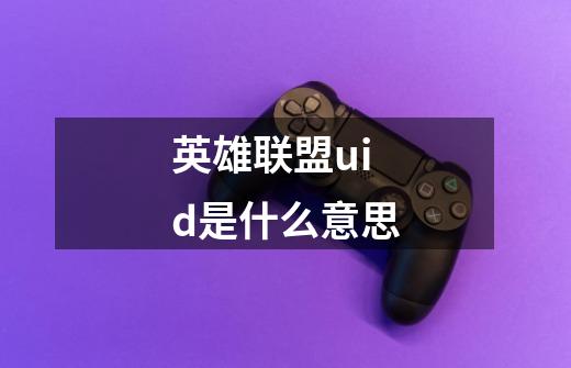 英雄联盟uid是什么意思-第1张-游戏信息-龙启网