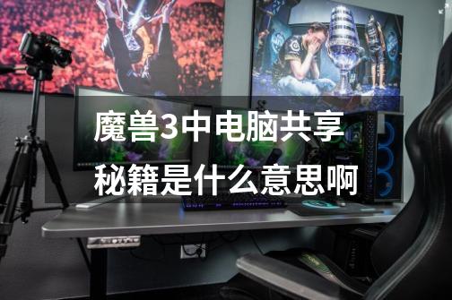魔兽3中电脑共享秘籍是什么意思啊-第1张-游戏信息-龙启网