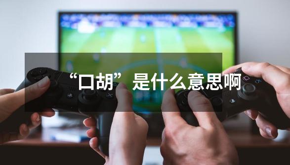 “口胡”是什么意思啊-第1张-游戏信息-龙启网