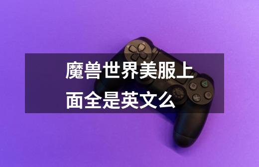 魔兽世界美服上面全是英文么-第1张-游戏信息-龙启网