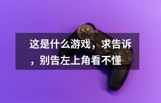 这是什么游戏，求告诉，别告左上角看不懂-第1张-游戏信息-龙启网