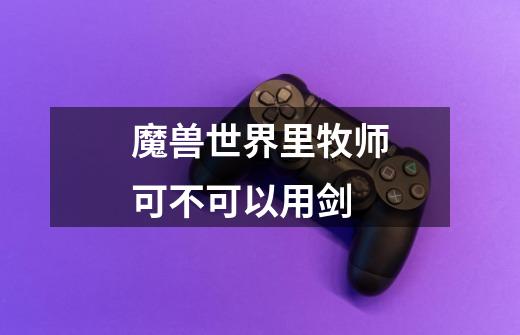 魔兽世界里牧师可不可以用剑-第1张-游戏信息-龙启网