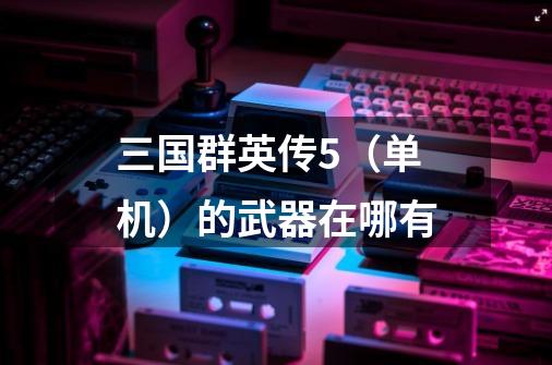 三国群英传5(单机)的武器在哪有-第1张-游戏信息-龙启网