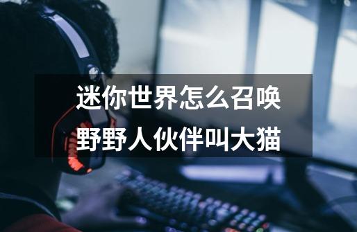 迷你世界怎么召唤野野人伙伴叫大猫-第1张-游戏信息-龙启网