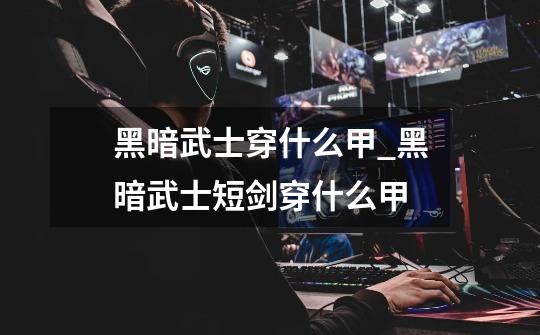 黑暗武士穿什么甲_黑暗武士短剑穿什么甲-第1张-游戏信息-龙启网