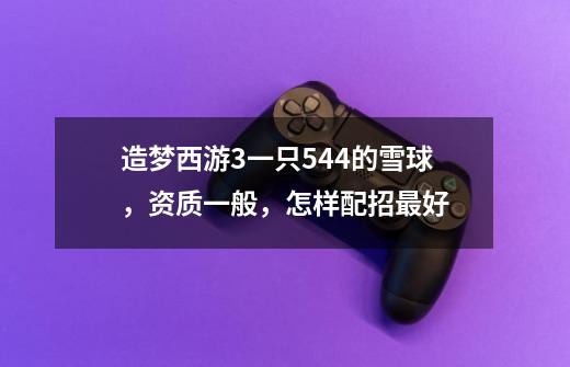 造梦西游3一只544的雪球,资质一般,怎样配招最好-第1张-游戏信息-龙启网