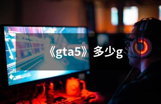 《gta5》多少g-第1张-游戏信息-龙启网